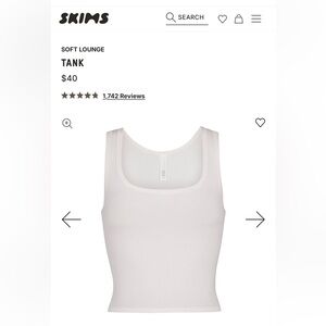 SKIMS Soft Lounge White Tank